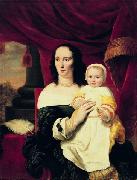 Ferdinand bol Portrait of Johana de Geer-Trip with daughter. Spain oil painting artist